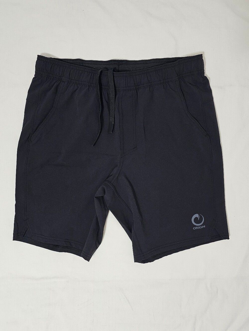 Origin Maine USA Black Performance Training Shorts Men's Large Athletic Gym
